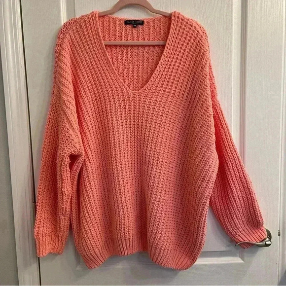Glitzy Girlz Sweaters - Knit V-Neck Sweater
